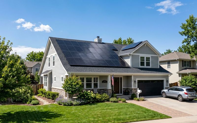 Solar panels installed on a residential rooftop 